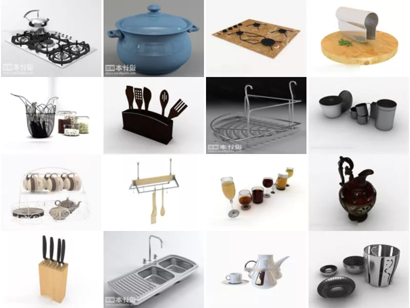 Top 19 Utensils 3D Models for Rendering Most Popular 2022