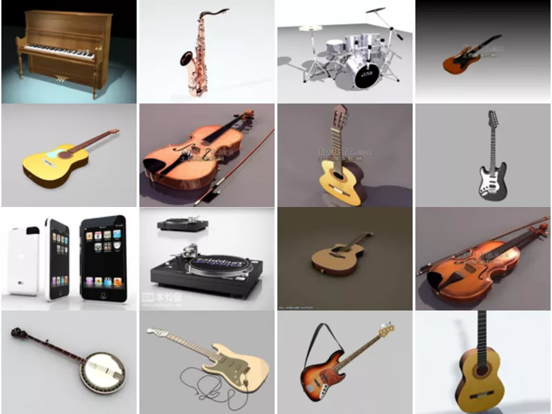 Top 20 3ds Max Music 3D Models Newest 2022