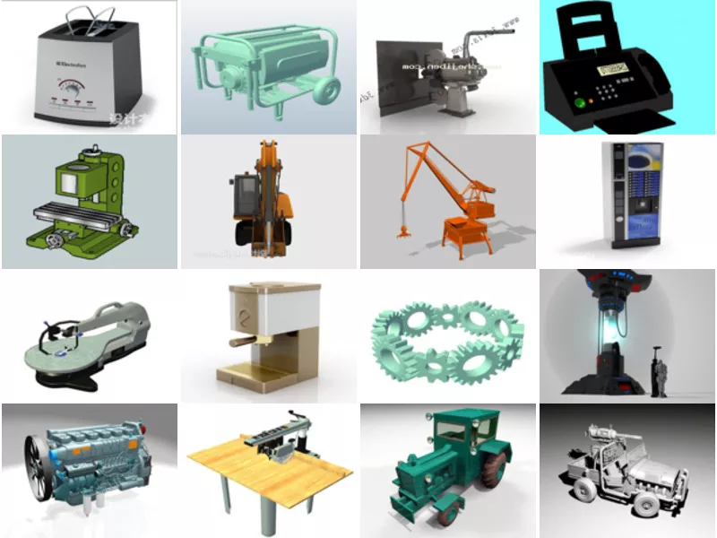 Top 20 Machine 3D Models Newest 2022