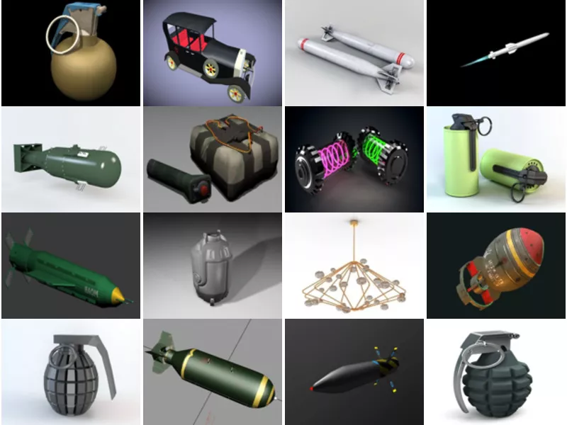 Top 20 Bomb 3D Models Stuff Most Popular 2022