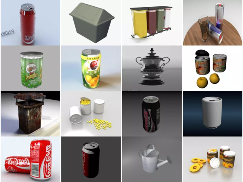 Top 20 Can 3D Models Most Viewed 2022