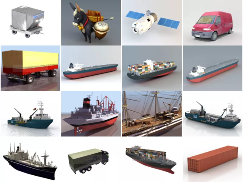 Top 20 Cargo 3D Models Most Popular 2022