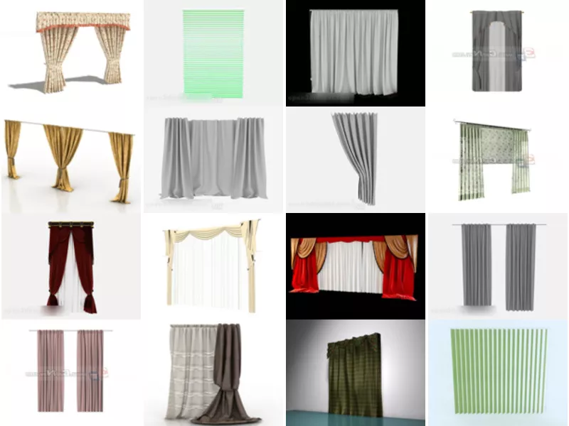Top 20 Curtains 3D Models Most Popular 2022