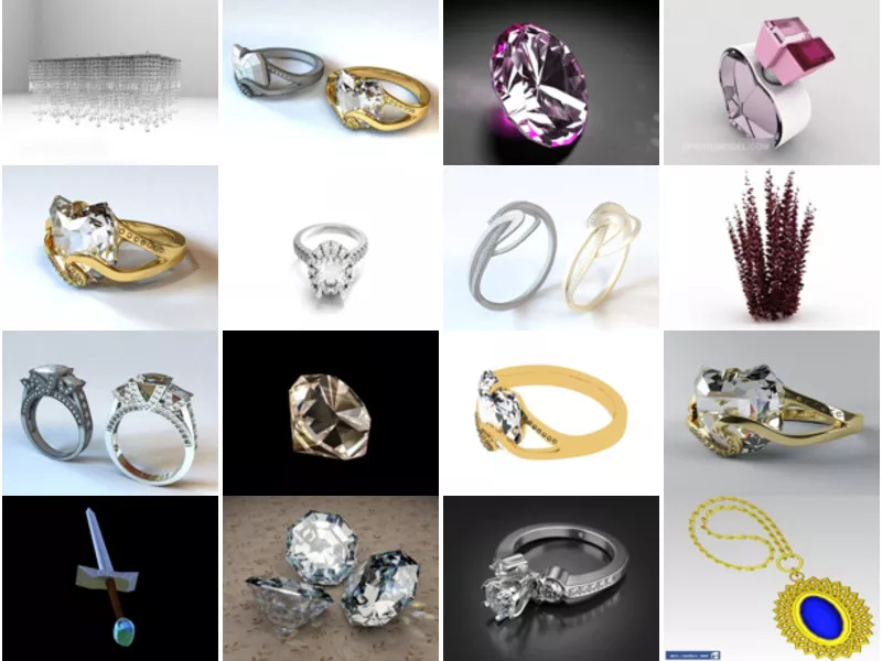 Top 20 Diamond 3D Models for Design Most Popular 2022