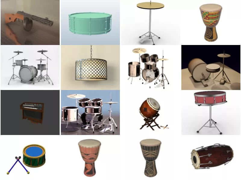 Top 20 Drum 3D Models Most Viewed 2022