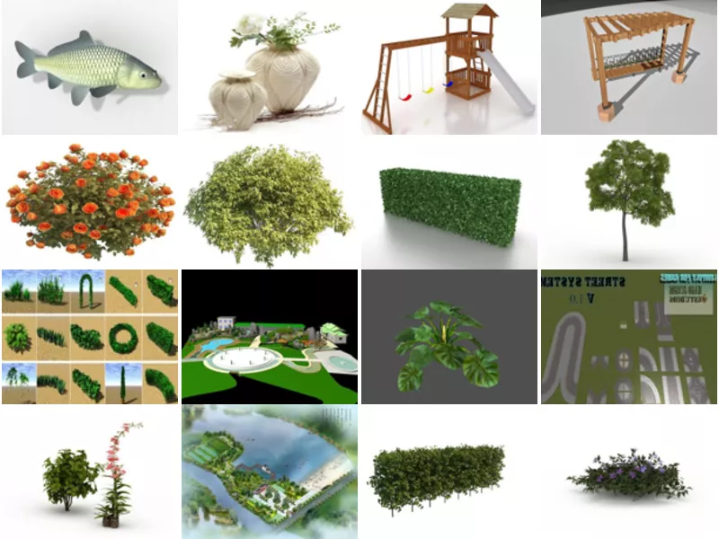 Top 20 Garden 3D Models Most Viewed 2022