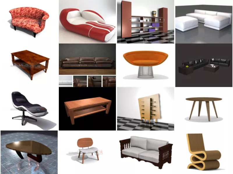 Top 20 Living Room Furniture 3D Models Resources Most Viewed 2022