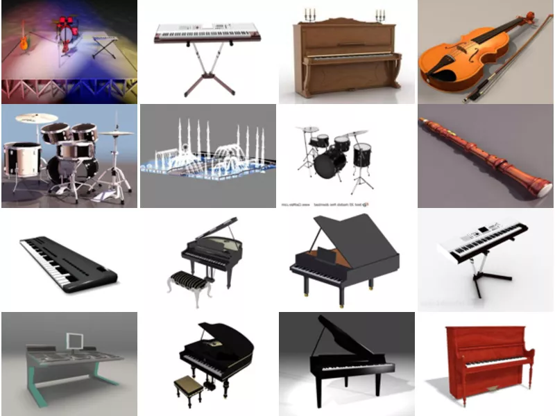 Top 20 Musical 3D Models for Free Most Viewed 2022