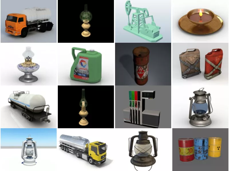 Top 20 Oil 3D Models for Rendering Most Popular 2022