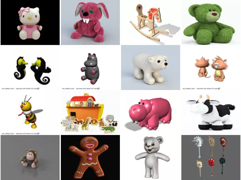 Top 20 Toy Animal 3D Models for Design Most Viewed 2022
