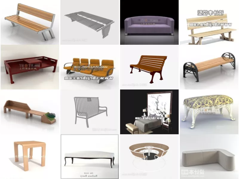 Top 21 3ds Max Bench 3D Models Newest 2022