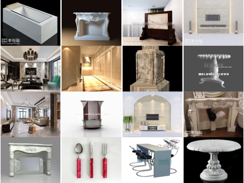 Top 21 3ds Max Marble 3D Models for Design Most Recent 2022