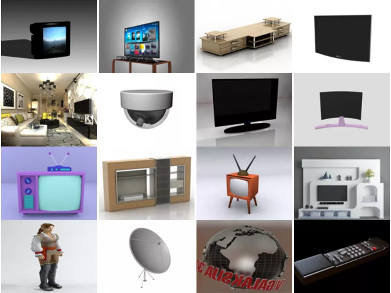 Top 21 Television 3D Models for Free Most Viewed 2022