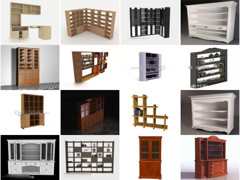 Top 21 Bookcases 3D Models for Rendering Most Popular 2022
