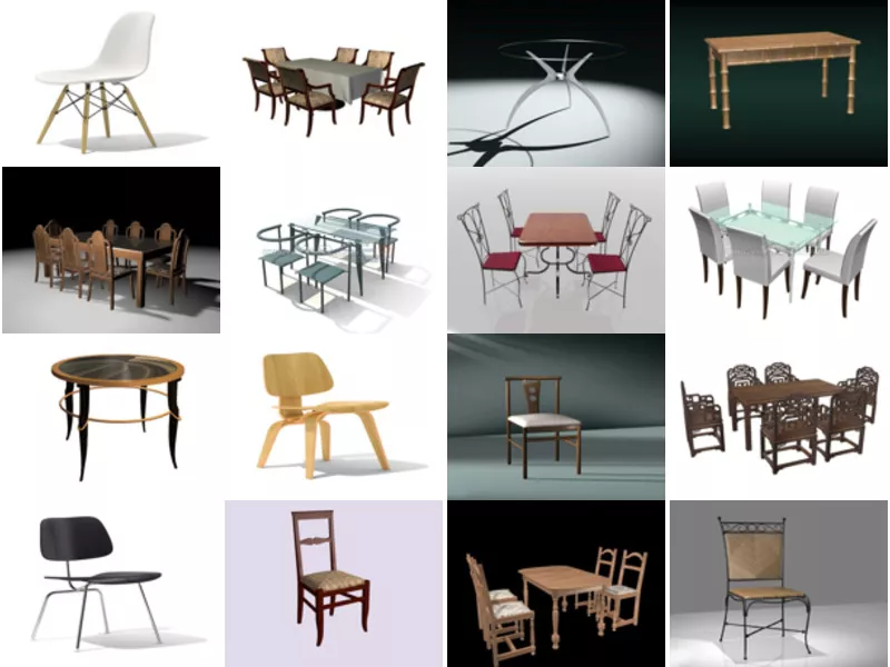 Top 21 Dining Room Furniture 3D Models for Rendering Most Popular 2022