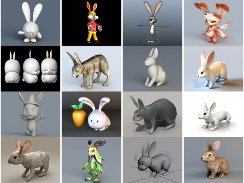 Top 21 Rabbit 3D Models Stuff Most Viewed 2022