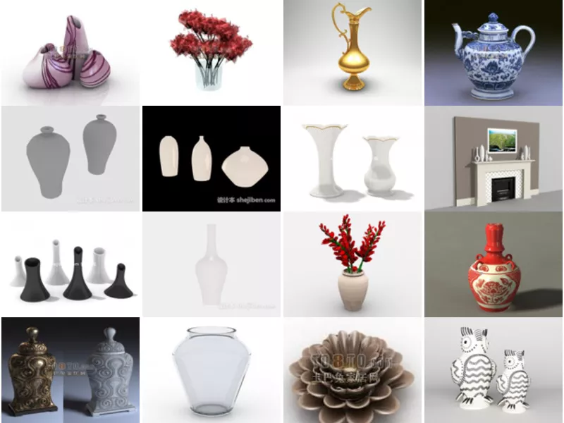 Top 22 3ds Max Vase 3D Models for Design Most Recent 2022
