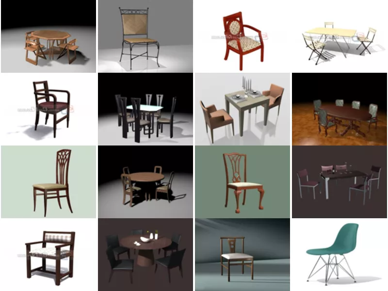 Top 22 Dining Chairs 3D Models for Rendering Most Popular 2022