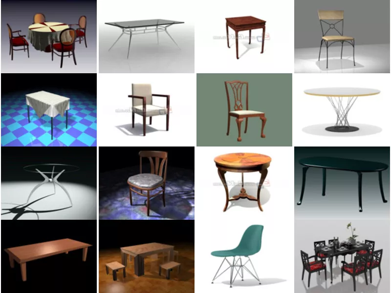Top 22 Dining Room Furniture 3D Models Most Viewed 2022