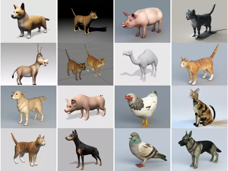 Top 22 Obj Domestic Animals 3D Models Most Recent 2022