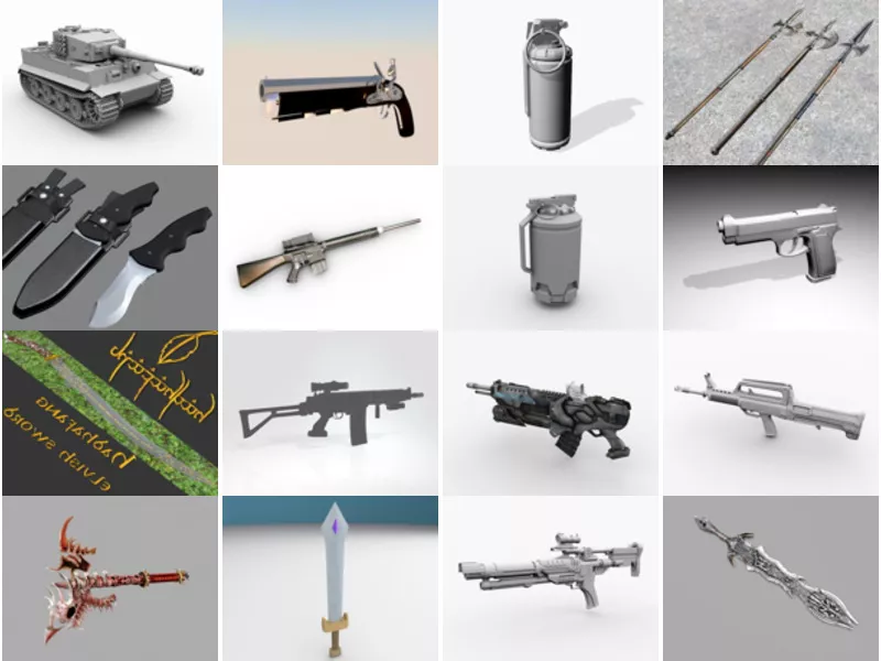 Top 22 Obj Weapon 3D Models Most Recent 2022
