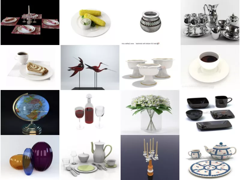 Top 22 Tableware 3D Models Most Viewed 2022