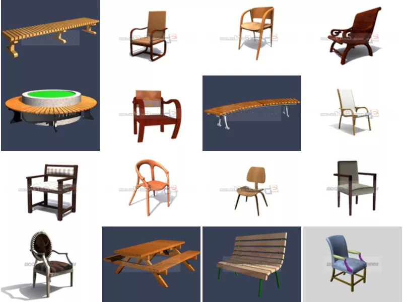 Top 23 3ds Max Wood Chairs 3D Models Latest 2022
