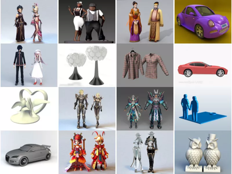 Top 23 Couple Car 3D Models for Free Newest 2022
