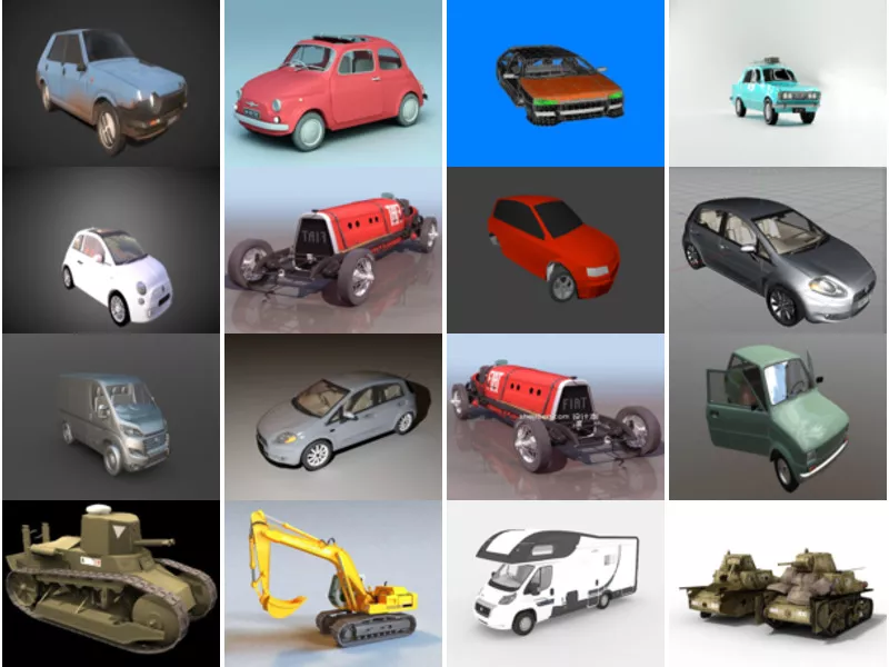 Top 23 Fiat Car 3D Models for Free Most Recent 2022