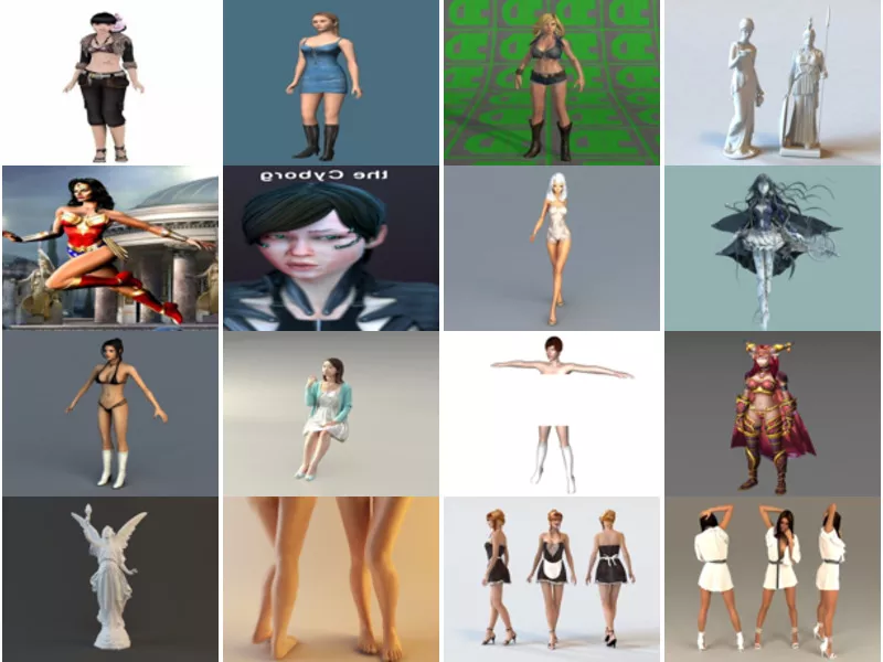 Top 23 Woman 3D Models for Design Most Popular 2022
