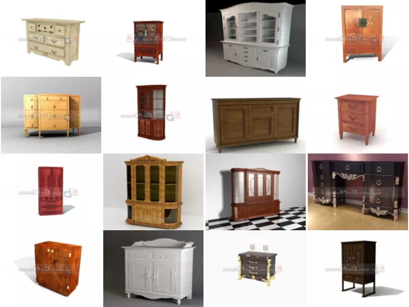 Top 23 Antique Cabinets 3D Models Most Popular 2022