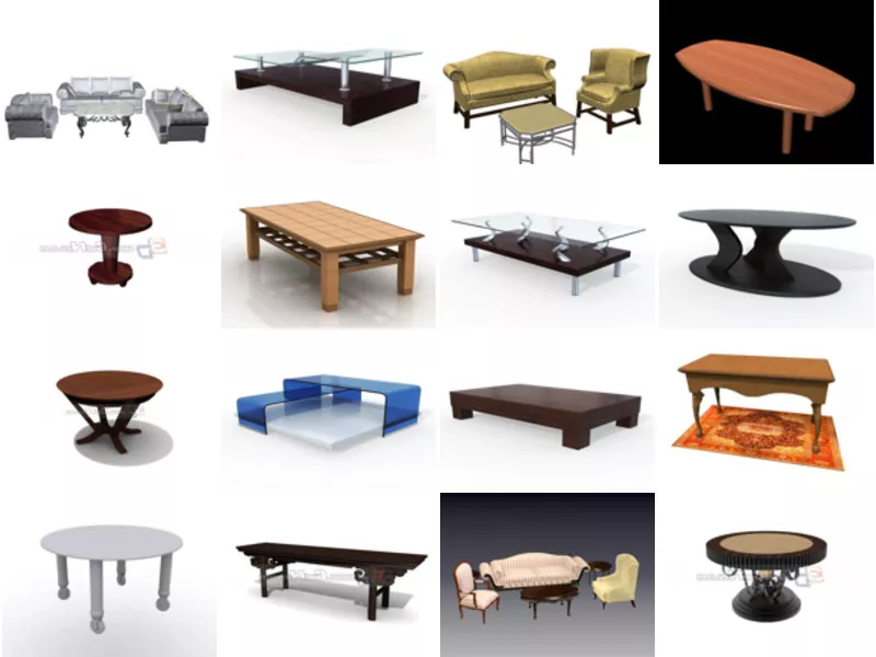 Top 23 Coffee Tables 3D Models for Rendering Most Popular 2022