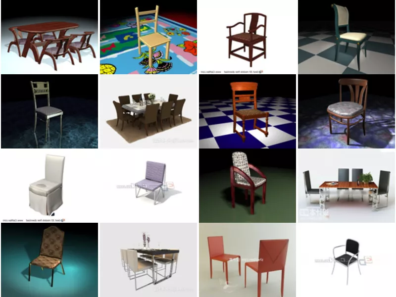 Top 23 Dining Chair 3D Models Resources Most Viewed 2022