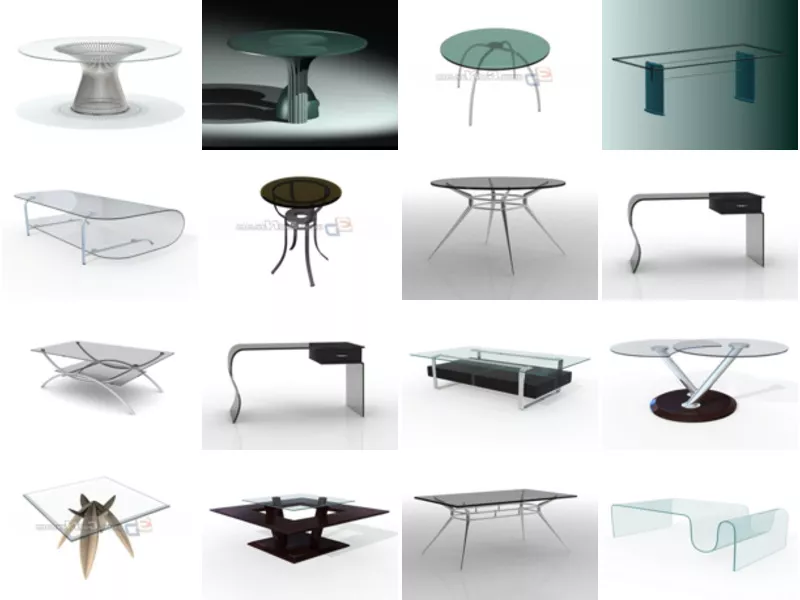 Top 23 Glass Tables 3D Models Most Popular 2022