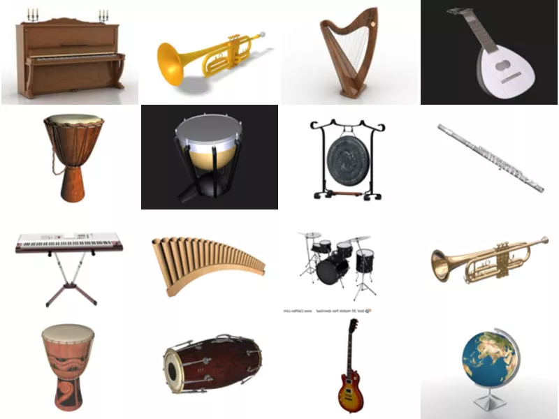 Top 23 Instruments 3D Models for Rendering Most Viewed 2022
