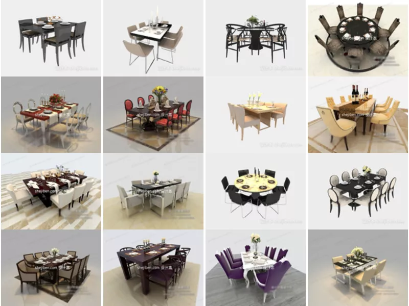 Top 24 3ds Max Dining Table 3D Models Stuff Newest 2022