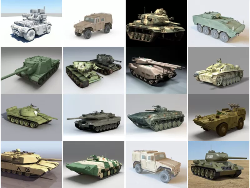 Top 24 Armored Vehicle 3D Models Most Viewed 2022