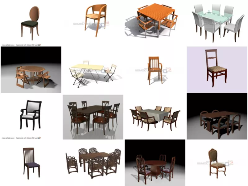 Top 24 Dining Chairs 3D Models Most Viewed 2022