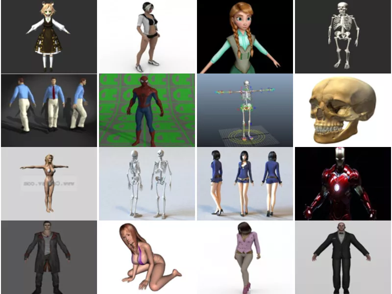Top 24 Human 3D Models Most Viewed 2022