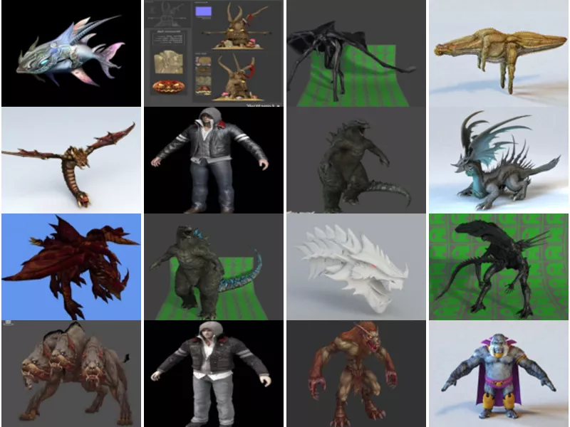 Top 24 Monster 3D Models Most Popular 2022