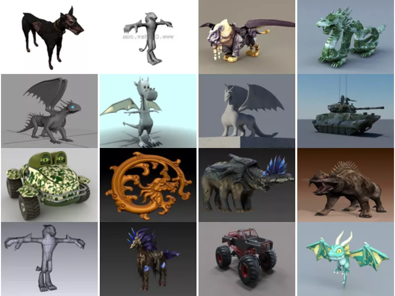 Top 24 Obj Fantasy Animals 3D Models Stuff Latest 2022