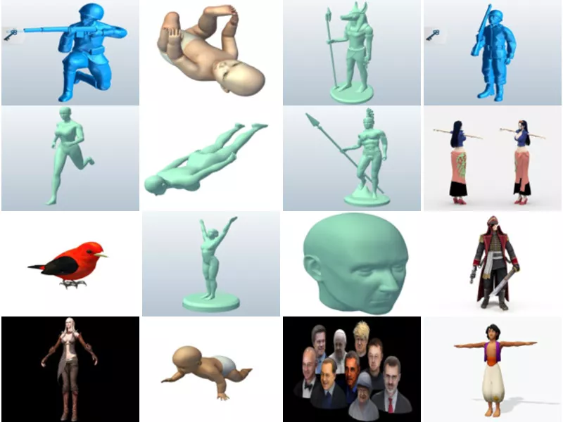 Top 24 Obj People 3D Models for Free Most Recent 2022