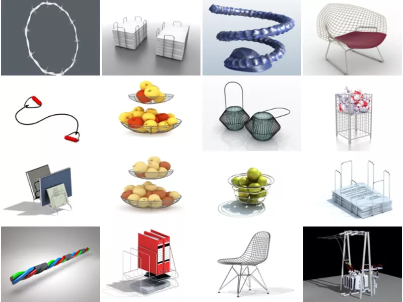 Top 24 Wire 3D Models Most Viewed 2022