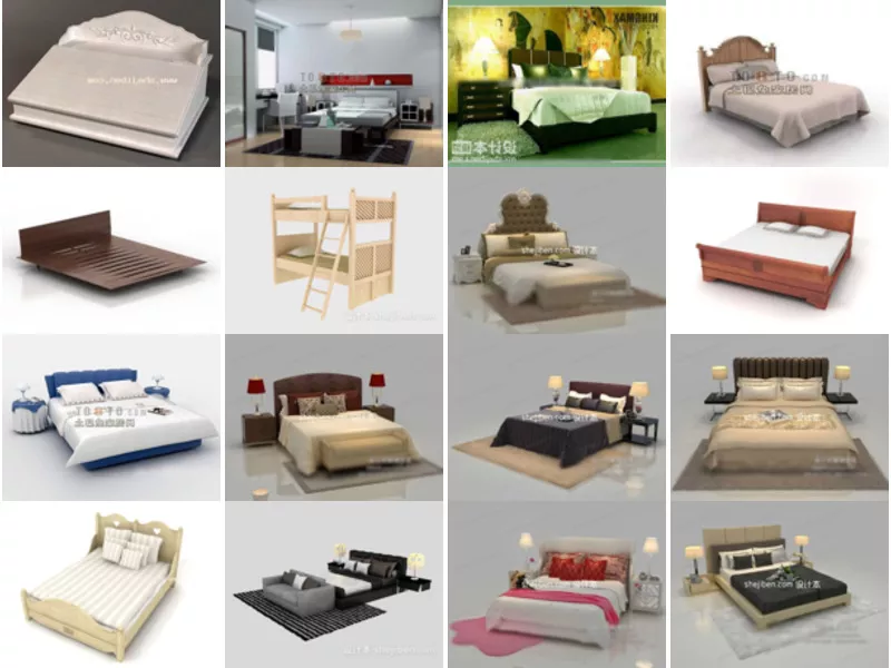 Top 25 Bedroom 3D Models Latest 2022
