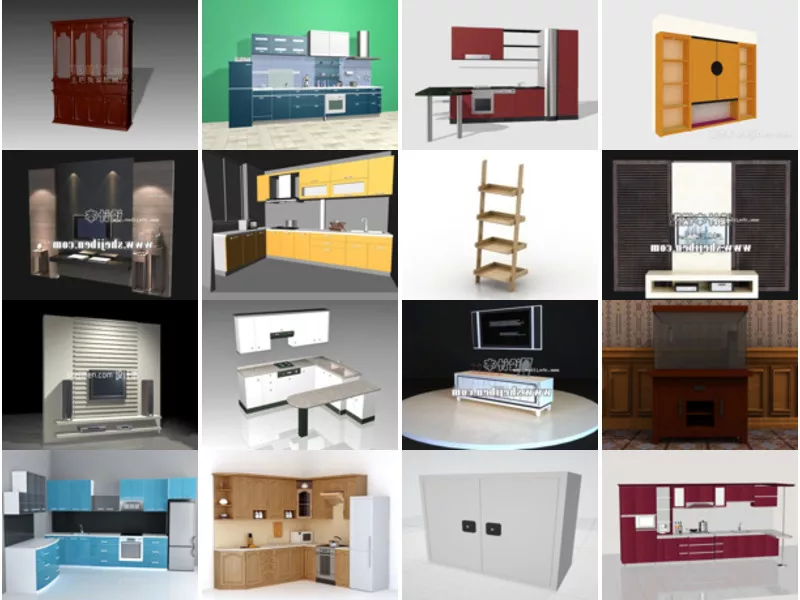 Top 25 Cabinet 3D Models for Design Latest 2022