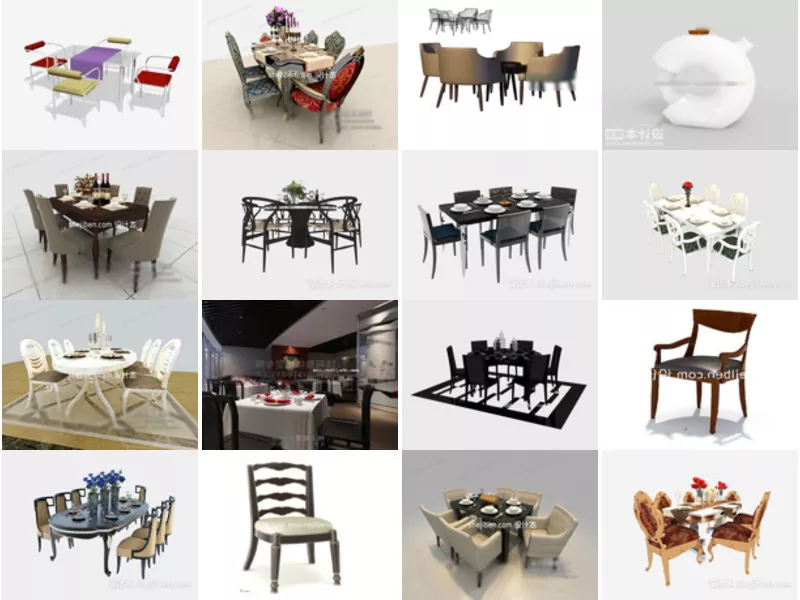 Top 25 Dining 3D Models Newest 2022