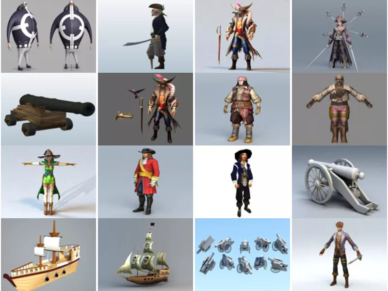 Top 25 Pirate 3D Models Most Recent 2022