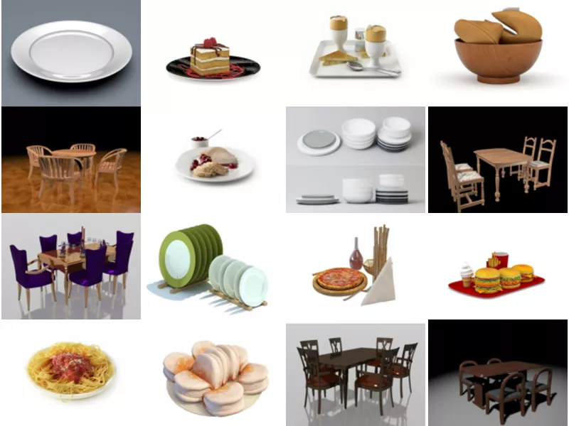 Top 25 Dinner 3D Models Most Viewed 2022