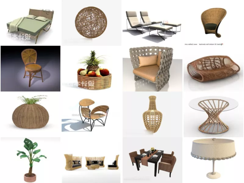 Top 25 Rattan 3D Models for Free Most Popular 2022