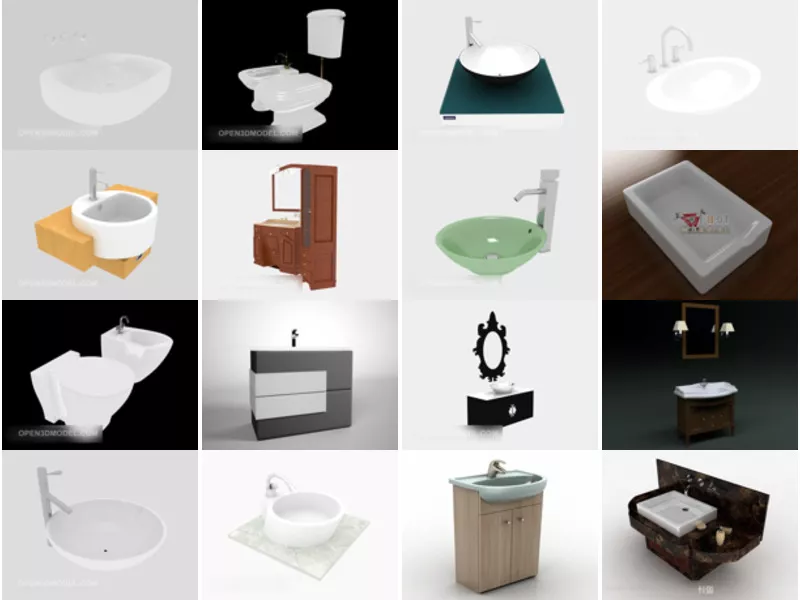 Top 25 Washbasin 3D Models Most Viewed 2022
